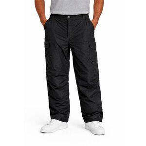 Rawik Skiwear Mens XL Black Insulated Snow Pants With Cargo Pockets & Adjustable